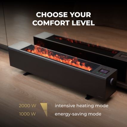 AENO - Convecteur électrique intelligent 1000/2000W noir
