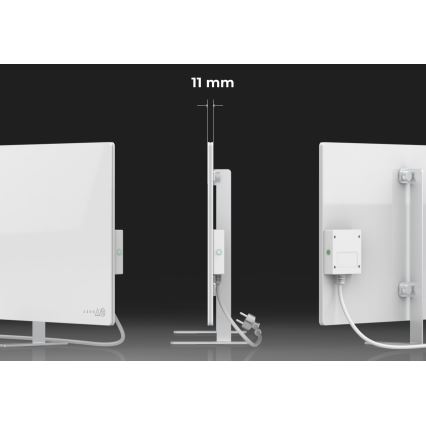 AENO - Panneau électrique connecté à infrarouge 700W minuteur/thermostat IP44 Wi-fi blanc
