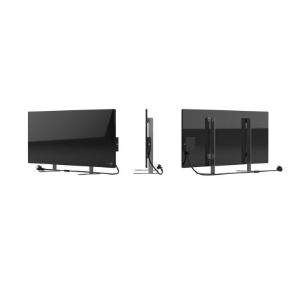 AENO - Panneau électrique connecté à infrarouge 700W minuteur/thermostat IP44 Wi-fi noir