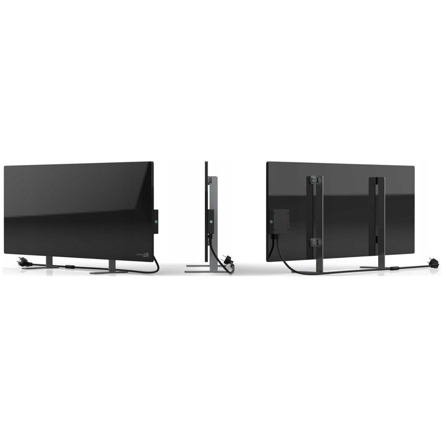 AENO - Panneau électrique connecté à infrarouge avec LED écran 700W minuteur/thermostat IP44 Wi-fi noir