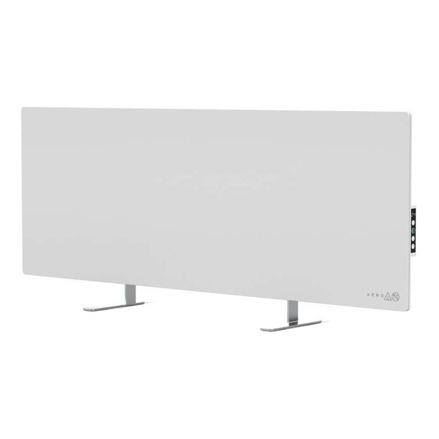 AENO - Panneau électrique connecté à infrarouge avec écran LED 700W minuteur/thermostat IP44 Wi-fi blanc