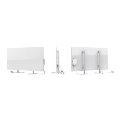 AENO - Panneau électrique connecté à infrarouge avec écran LED 700W minuteur/thermostat IP44 Wi-fi blanc