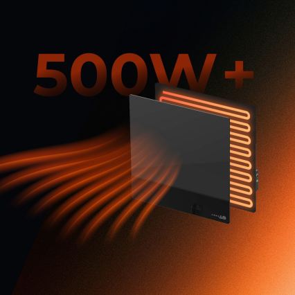 AENO - Slimme elektrische infraroodpaneel 500W timer/thermostaat Wi‑Fi wit