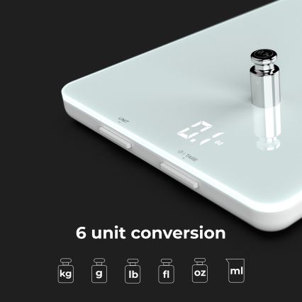 AENO - Slimme keukenweegschaal 3xAAA Bluetooth
