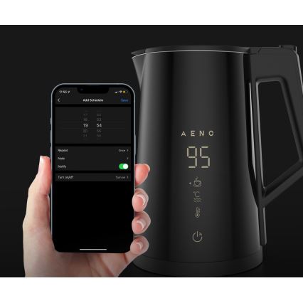AENO - Slimme waterkoker met LED scherm 1,7 l 2200W/230V zwart