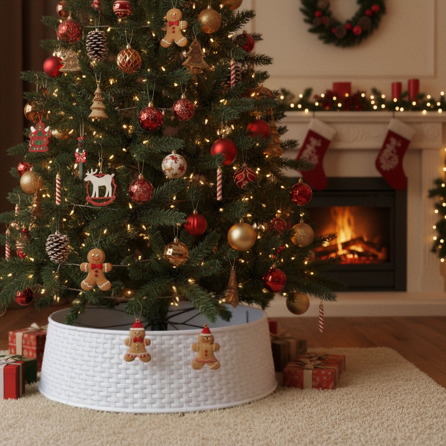 Afdekhoes voor kerstboomstandaard Ø 65 cm wit