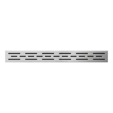 Afvoergoot 59,5 x 2,3 cm, RVS/zilver