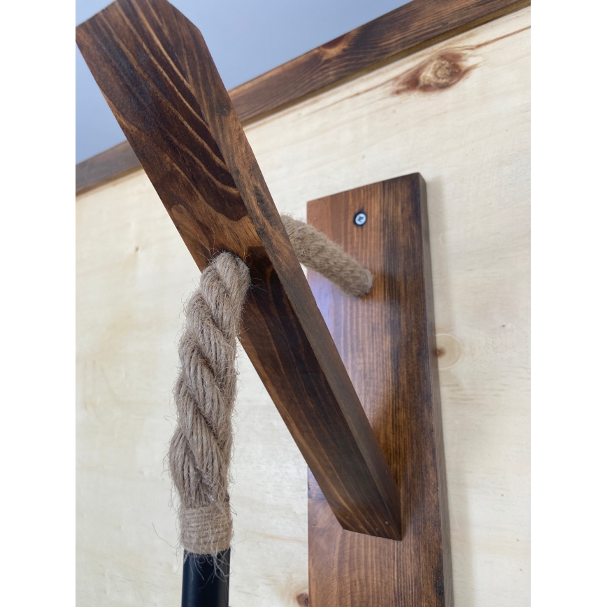 AHSAP Muur Lamp 1x E27/40W/230V, Pine/Walnut