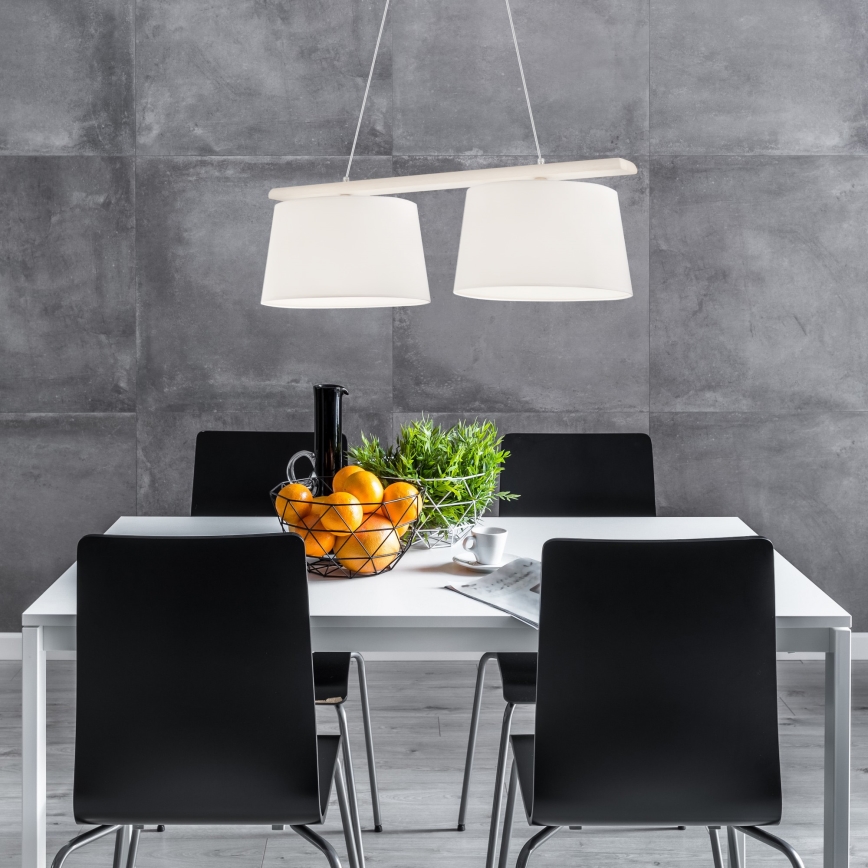 Hanglamp aan kabel AIDA 2xE27/60W/230V eiken