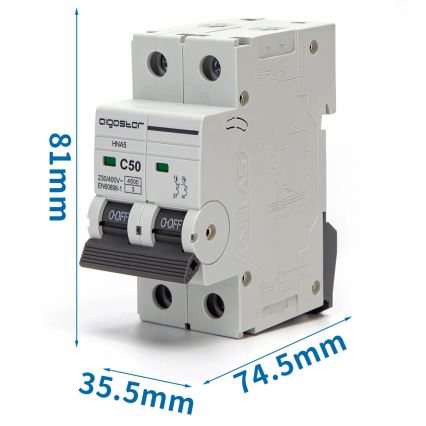 Aigostar - 2-polige automaat 2P-50A-C 230-400V