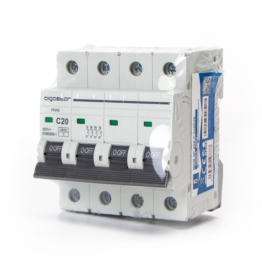 Aigostar - 4-polige installatieautomaat 4P-20A-C 400V