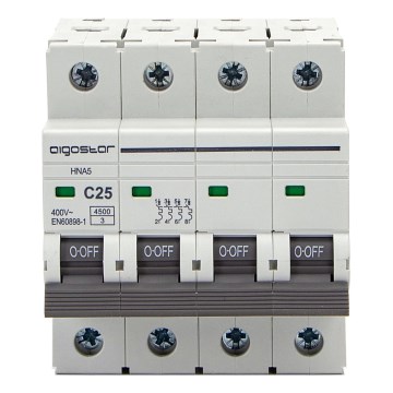 Aigostar - 4-polige installatieautomaat 4P-25A-C 400V