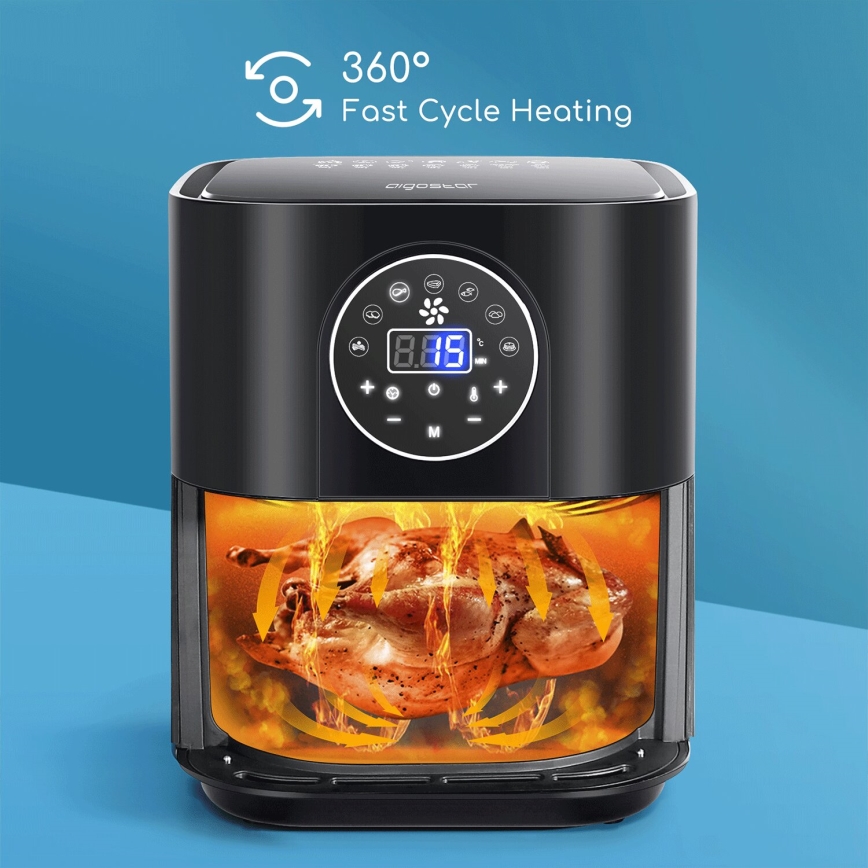 Aigostar - Air fryer 1500W/230V 3,5l zwart