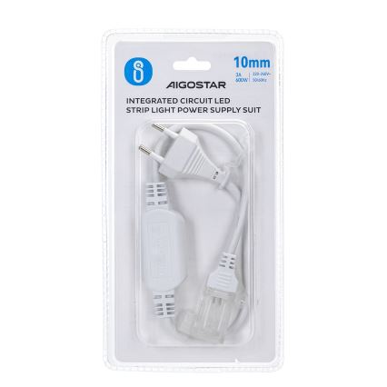 Aigostar - Alimentation 600 W/230 V pour rubans LED 10 mm, blanche