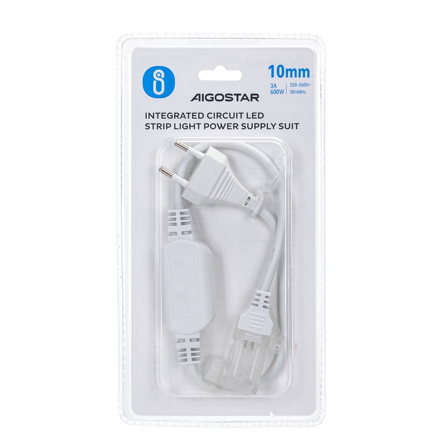 Aigostar - Alimentation pour rubans LED 10 mm 600W/230V blanc