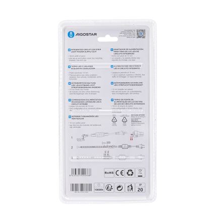 Aigostar - Alimentation pour rubans LED 10 mm 600W/230V blanc