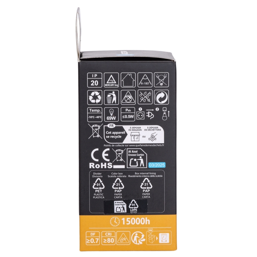 Aigostar - Ampoule LED RGBW dimmable A60 E27/10W/230V 3000K + télécommande