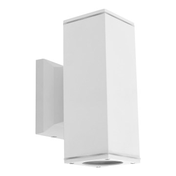 Aigostar - Applique murale d'extérieur 2xGU10/230V IP65 blanche angulaire