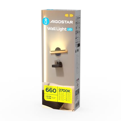 Aigostar - Applique murale LED/6,5W/230V 2700K