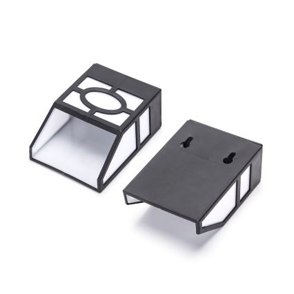 Aigostar - Applique murale solaire LED/0,006W/1,2V 100 mAh 2700K IP44 noir