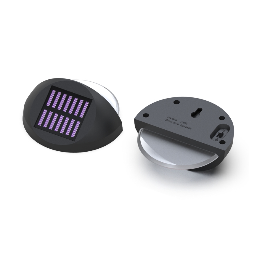 Aigostar - Applique murale solaire LED/1W/1,2V noir 200 mAh 2700K IP44
