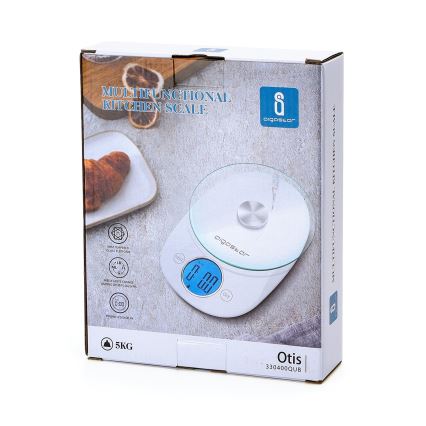 Aigostar - Balance de cuisine 2xCR2032 blanc