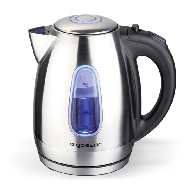 Aigostar - Bouilloire 1,7 l 2200W/230V chrome mat/noir