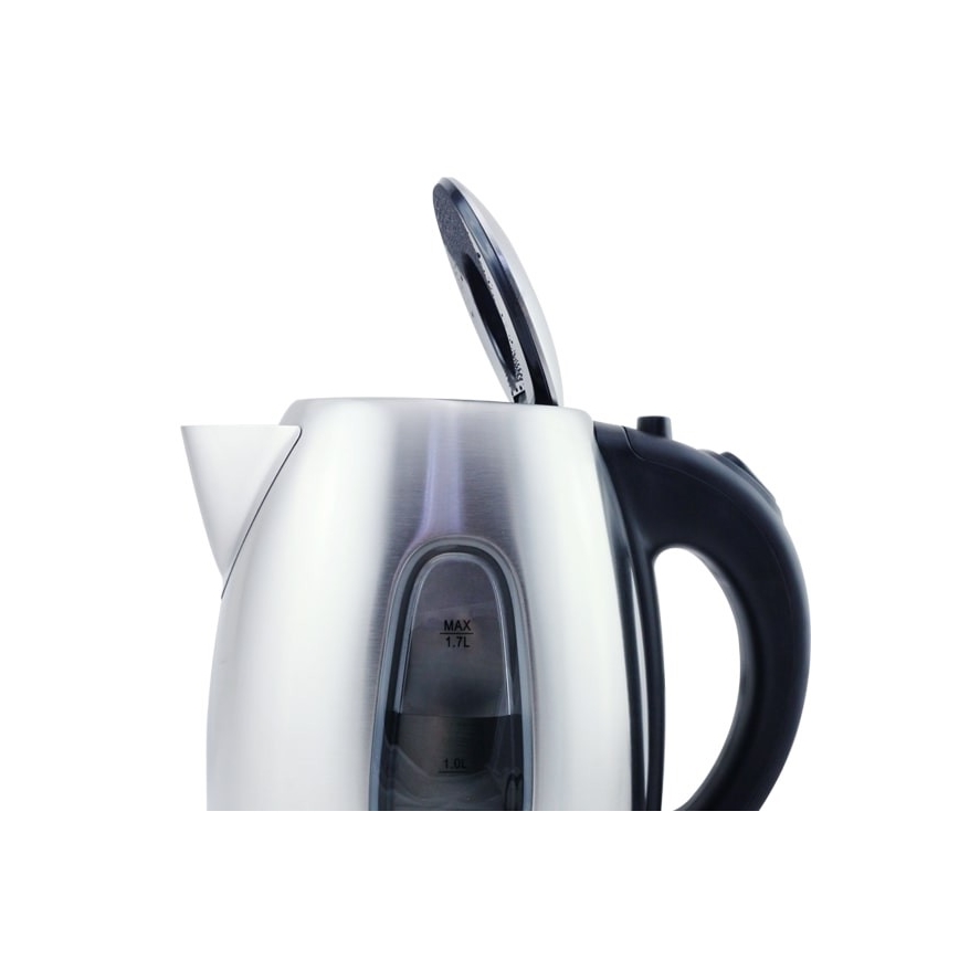 Aigostar - Bouilloire 1,7 l 2200W/230V chrome mat/noir