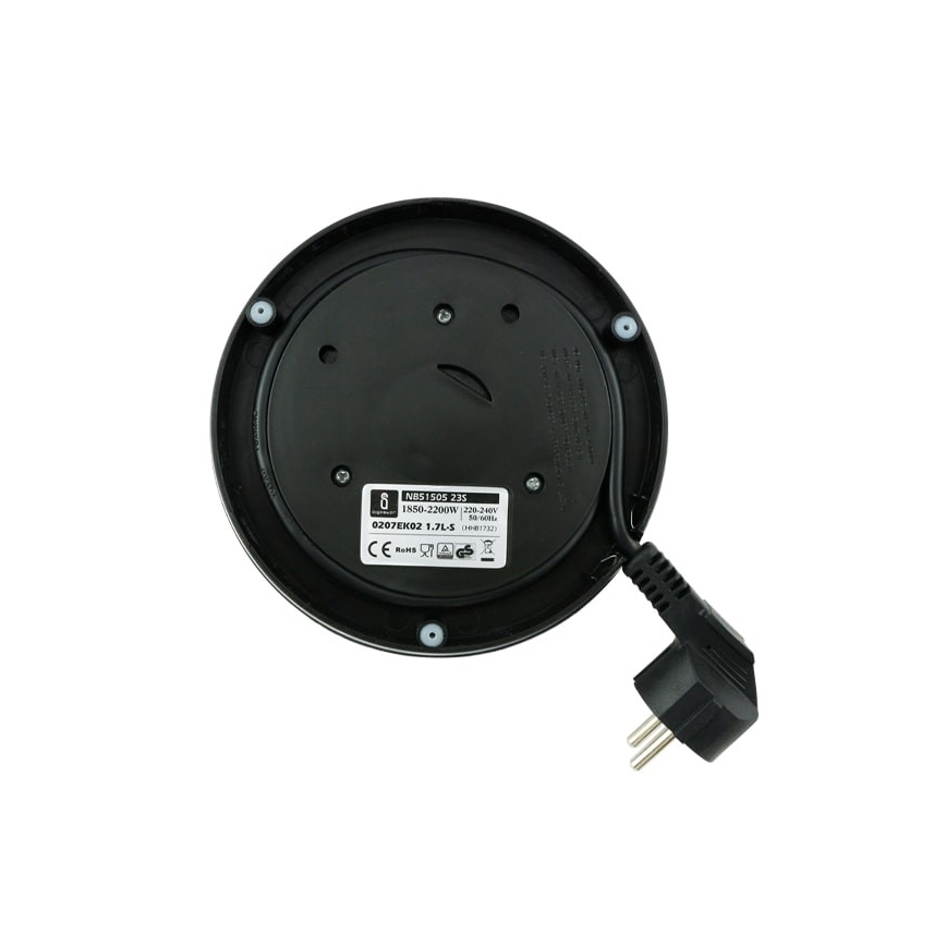 Aigostar - Bouilloire 1,7 l 2200W/230V chrome mat/noir