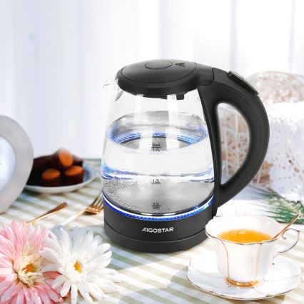 Aigostar - Bouilloire 1,7l 2200W/230V noir