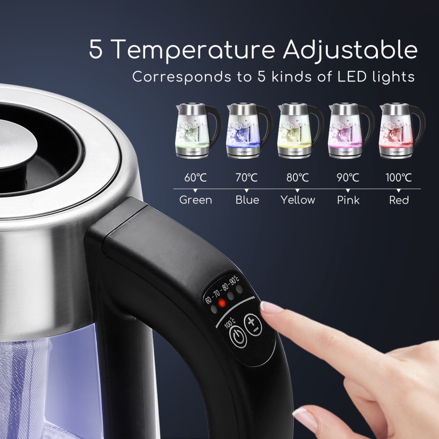 Aigostar - Bouilloire avec filtre 1,7 l 2200W/230V