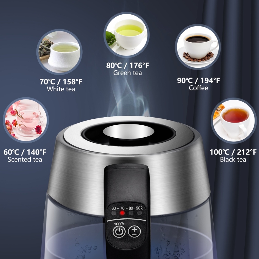 Aigostar - Bouilloire avec filtre 1,7 l 2200W/230V