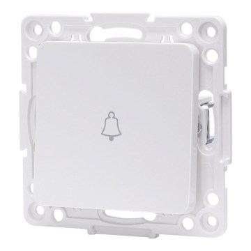 Aigostar - Bouton-poussoir de sonnette simple sans cadre, blanc
