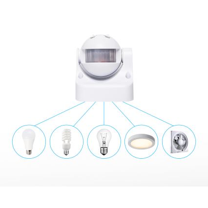 Aigostar - Buiten infrarood bewegingssensor 230V IP44 wit