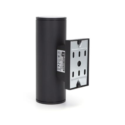 Aigostar - Buitenmuurlamp 2xGU10/35W/230V zwart IP65 rond