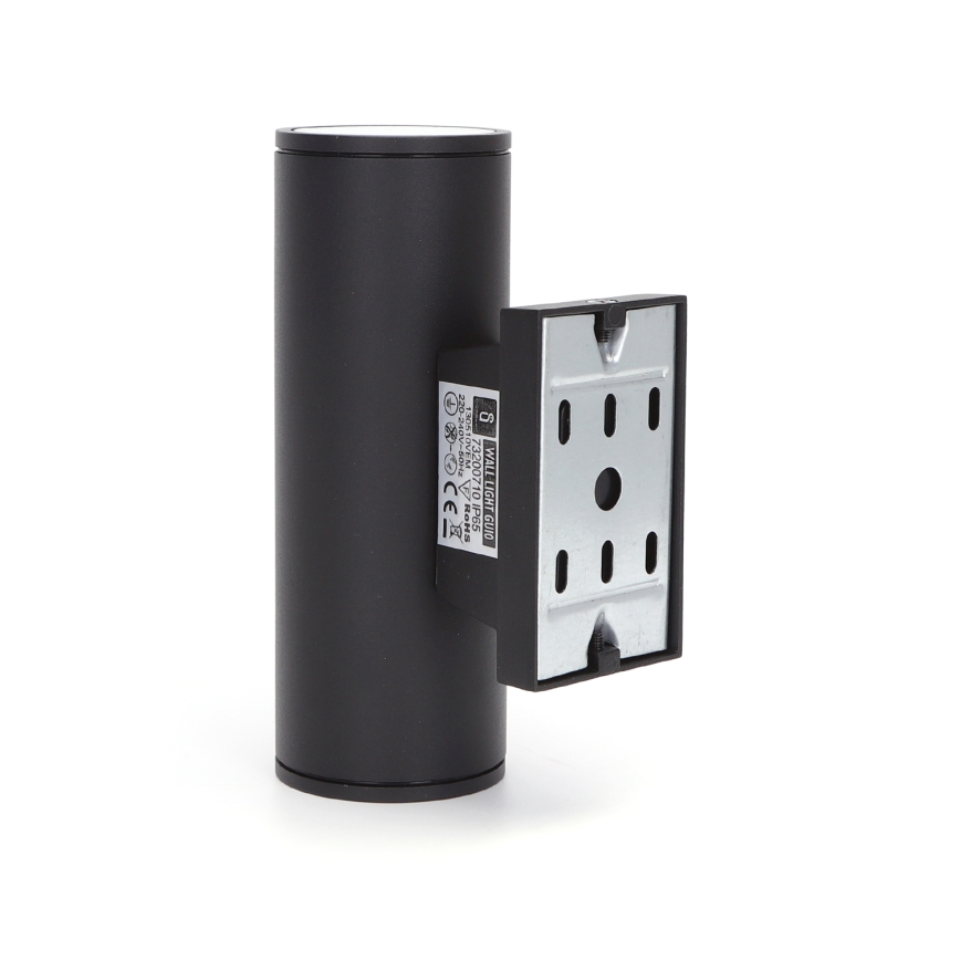 Aigostar - Buitenmuurlamp 2xGU10/35W/230V zwart IP65 rond