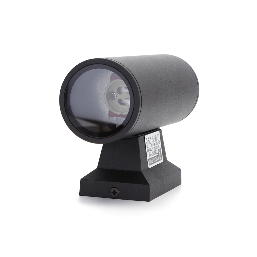 Aigostar - Buitenmuurlamp 2xGU10/35W/230V zwart IP65 rond