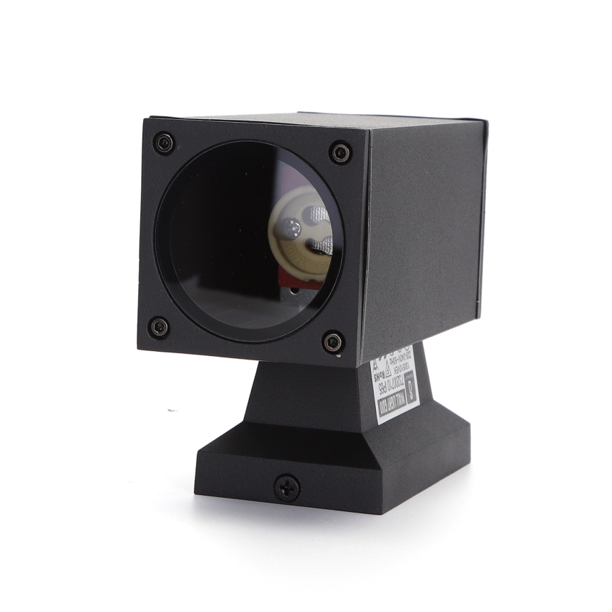 Aigostar - Buitenwandlamp 1xGU10/230V IP65 zwart vierkant