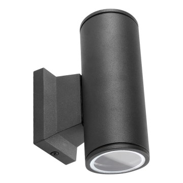 Aigostar - Buitenwandlamp 2xGU10/35W/230V IP65 zwart rond