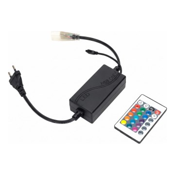 Aigostar - Câble d'alimentation pour ruban LED RGB 600W/230V avec télécommande