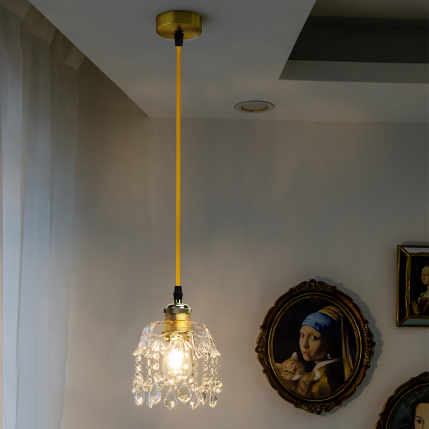Aigostar - Câble de charge 1xE27/60W/230V doré