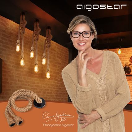 Aigostar - Câble de charge 2xE27/60W/230V