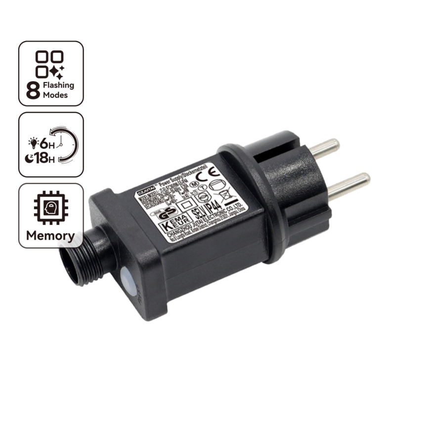Aigostar - Câble d'extension extérieur pour guirlandes lumineuses 5 m IP44 transparent