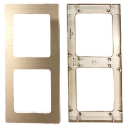 Aigostar - Cadre double en aluminium doré