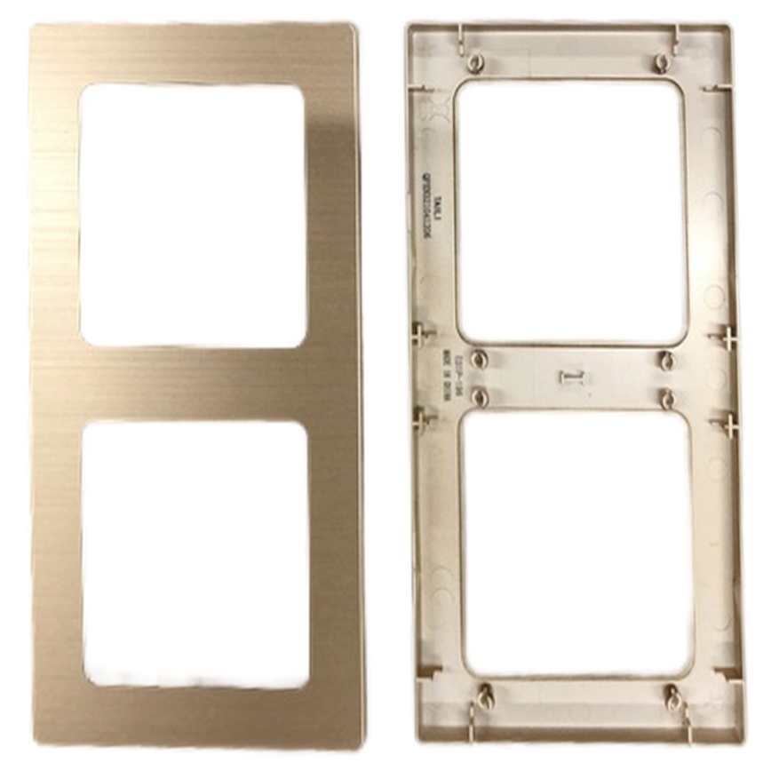 Aigostar - Cadre double en aluminium doré