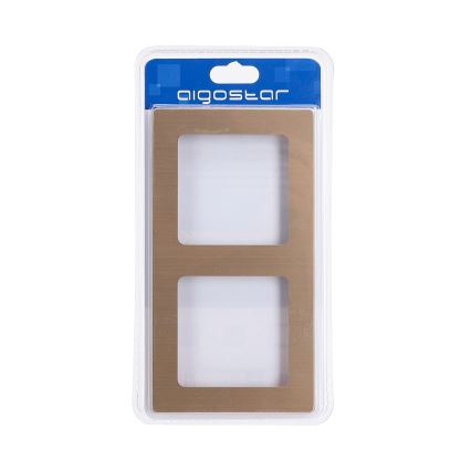 Aigostar - Cadre double en aluminium doré