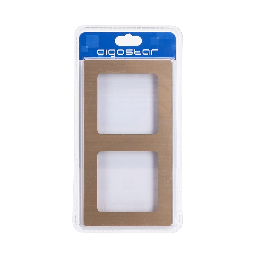 Aigostar - Cadre double en aluminium doré