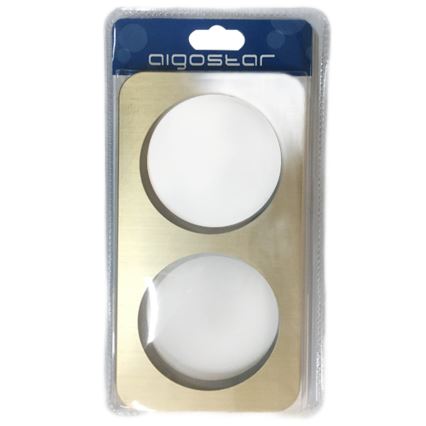Aigostar - Cadre double en aluminium doré