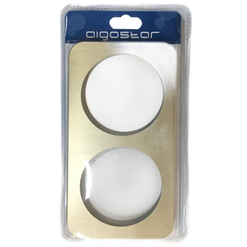 Aigostar - Cadre double en aluminium doré