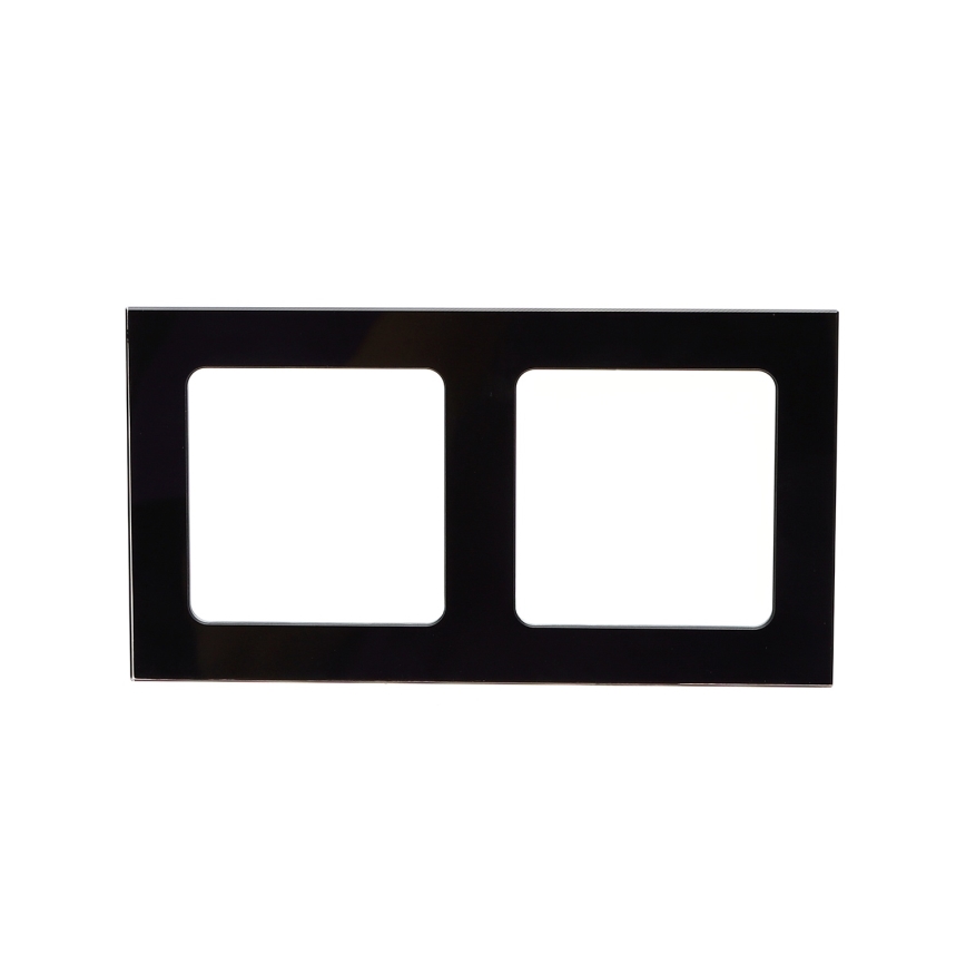 Aigostar - Cadre double en verre noir